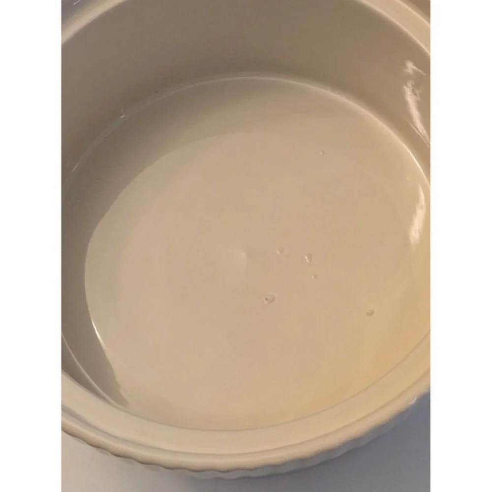 Oven to‎ Tableware England Cream Stoneware Souffle Casserole Dish